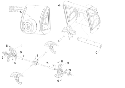 Auger Housing Diagram and Parts List for 3X24-INCHHD (31AH54VK710)(2017) Cub Cadet Snow Blower